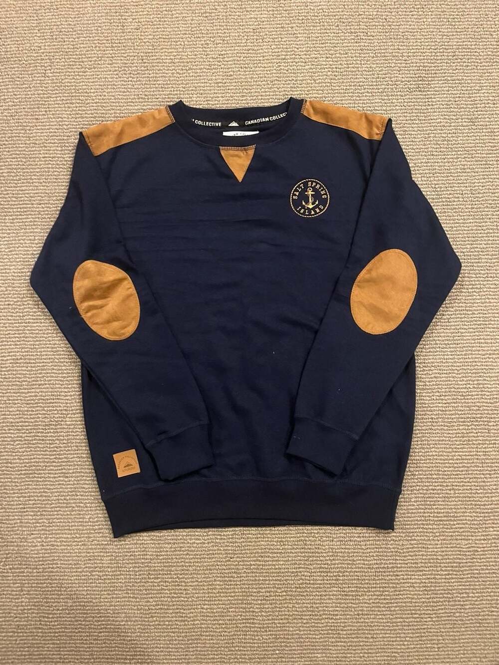 Canadian Collective Salt Spring Island Navy Blue Crewneck Sweatshirt Size L